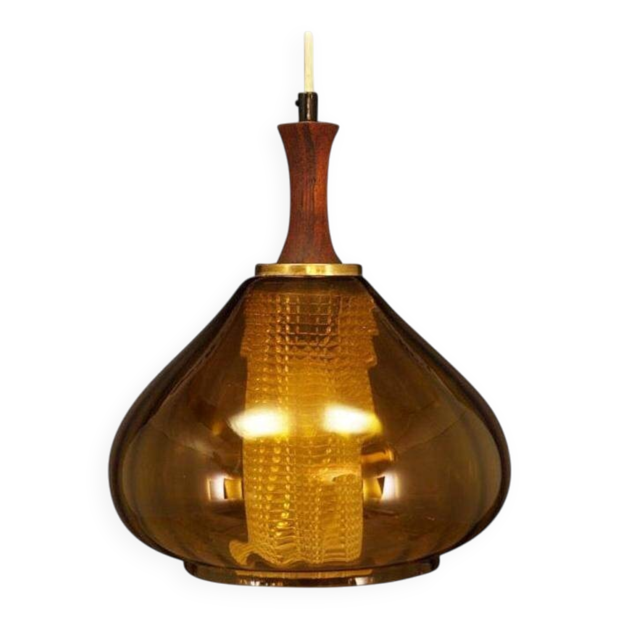 Suspension en verre, design danois, années 1970, production : Danemark