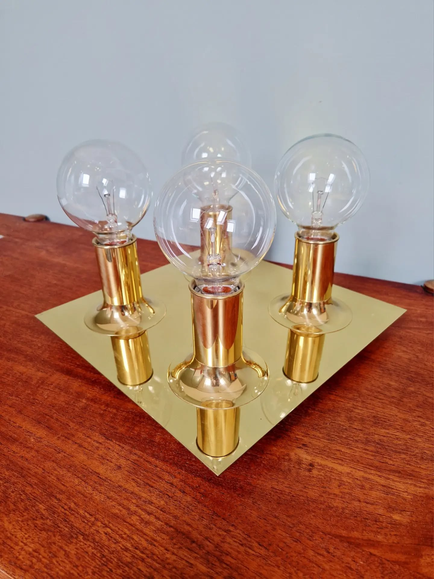 Tubular ceiling light in brass, Cosack Leuchten, 1970