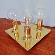 Tubular ceiling light in brass, Cosack Leuchten, 1970
