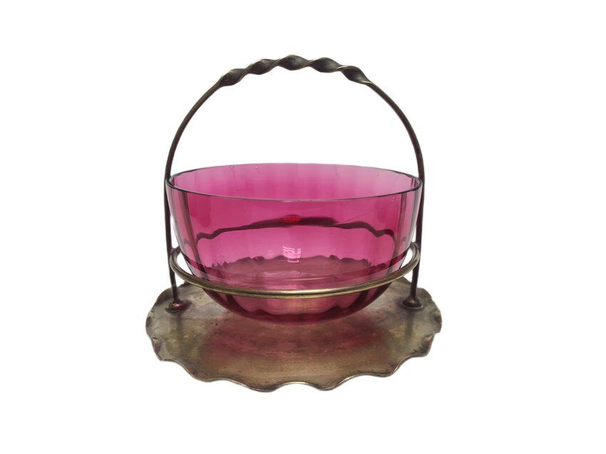 Antique Art Nouveau British basket, 1900s
