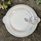 6 flat plates with Fish pattern and shape, Digoin Sarreguemines