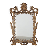 Miroir en métal doré de style Chippendale, Italie, 20e siècle