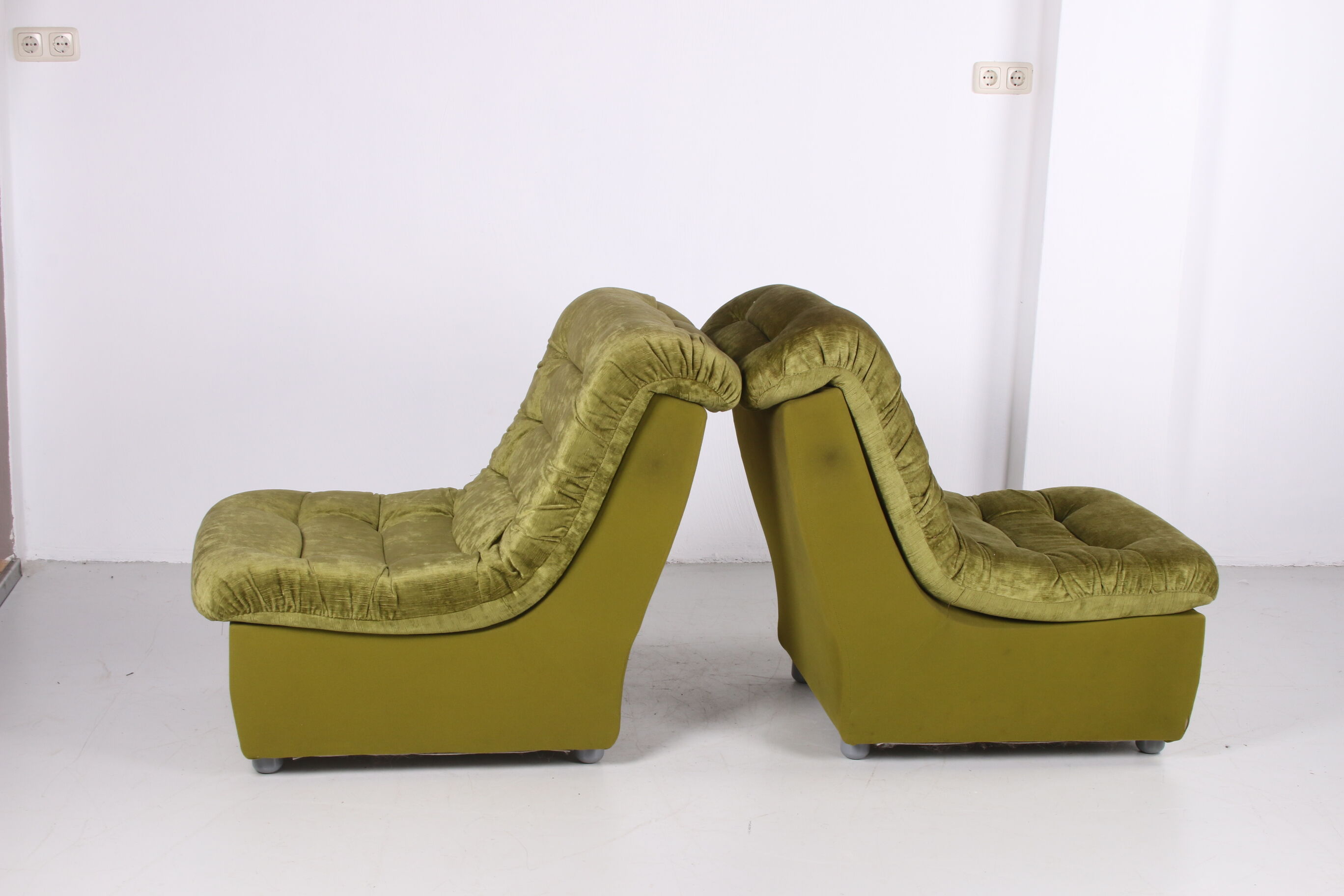 Vintage Xl element sofa moss green 60s