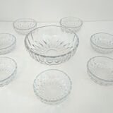 Saladier and its 7 crystal ramekins - Nuremberg Cristallerie