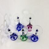 Set of 5 Rhine Roemer wine glasses in Saint-Louis crystal model Monaco