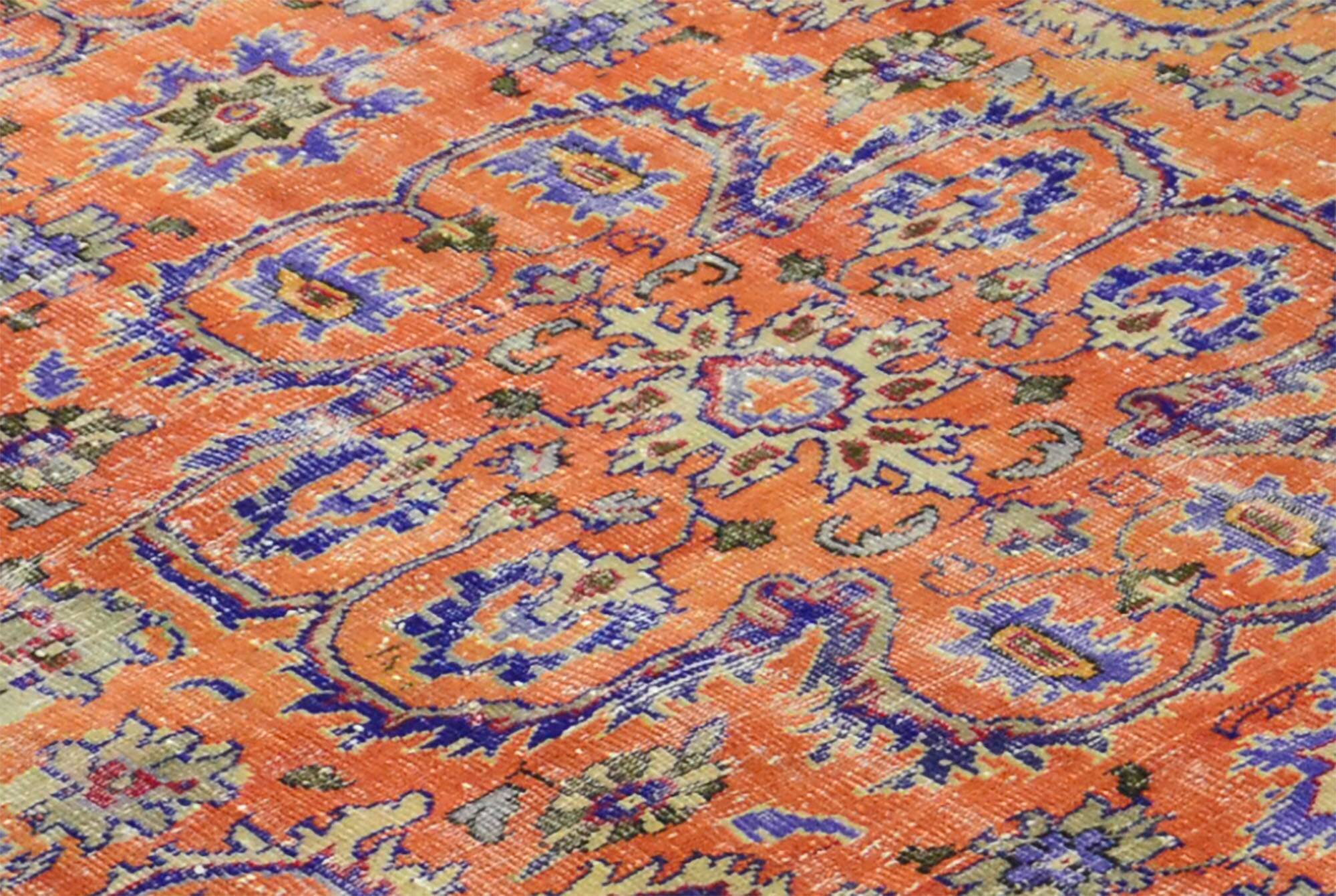 Tapis Oushak Vintage – Couleurs Vibrantes & Motifs Dynamiques, 160 x 277 cm