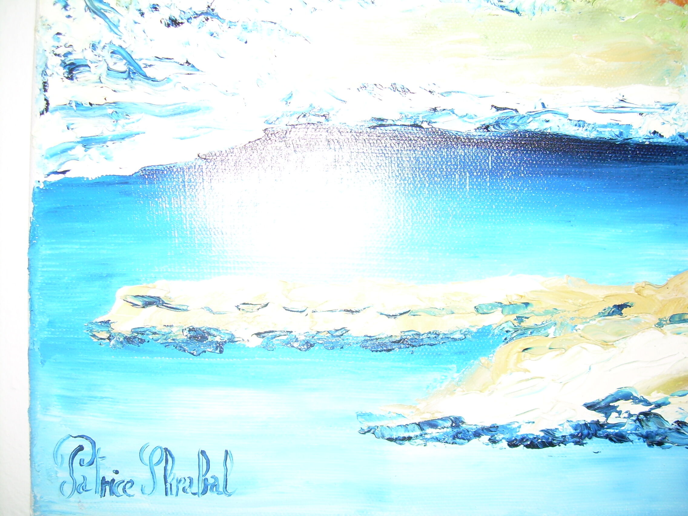 Oil on canvas by Patrice Skrabal Calanque de Morgiou