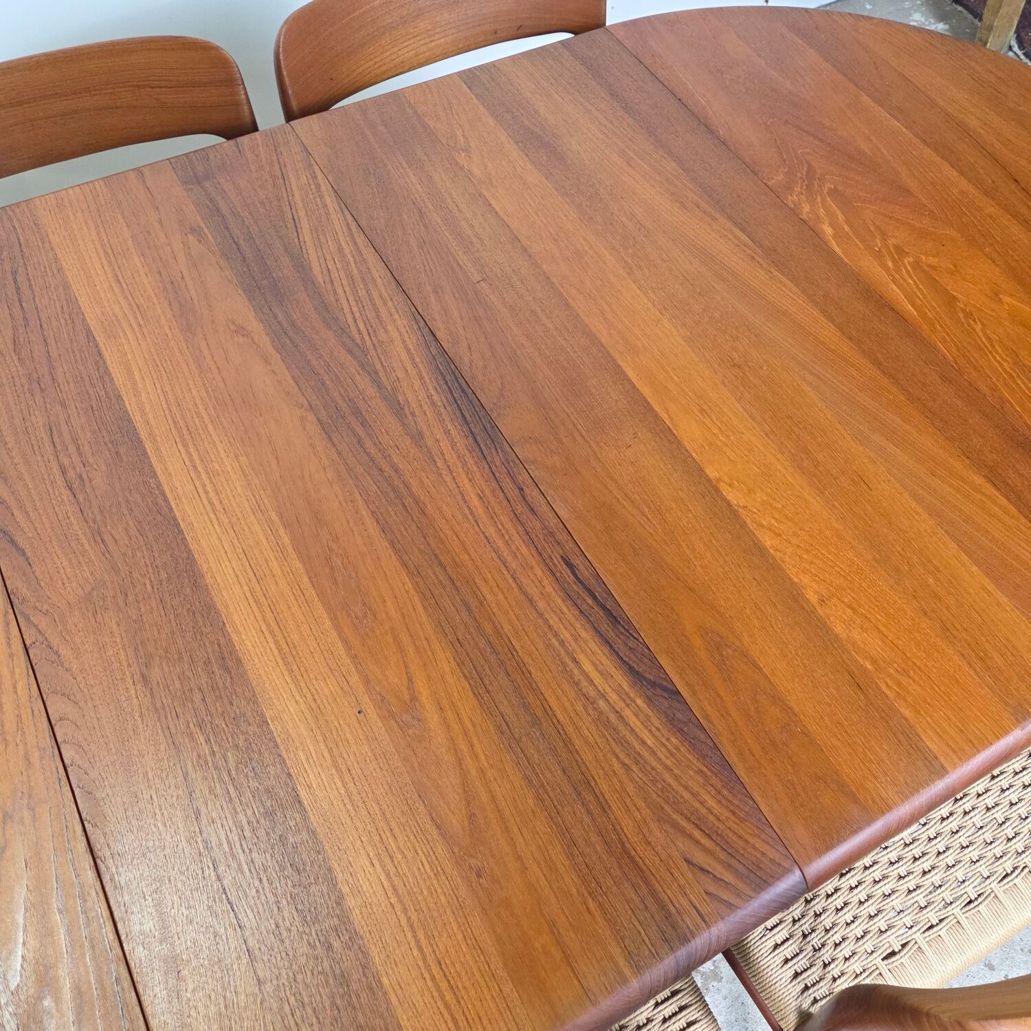 Korup Design, vintage 1960s Danish extendable teak table