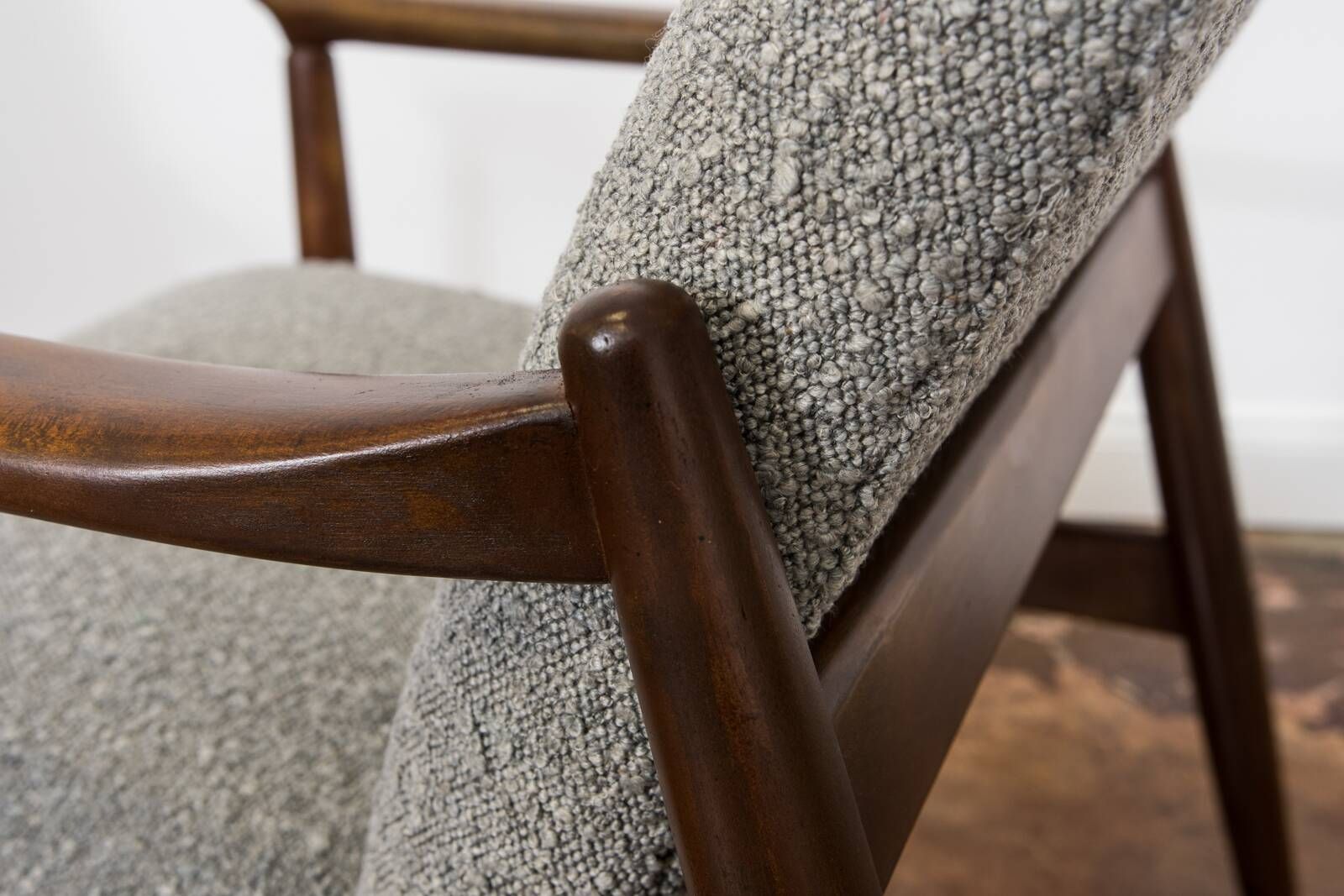 Mid-century high back armchairs by Edmund Homa, GFM, Poland, 1960s, set of