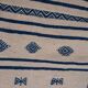 Carpet berber kilim beige and blue in pure wool 200x110cm