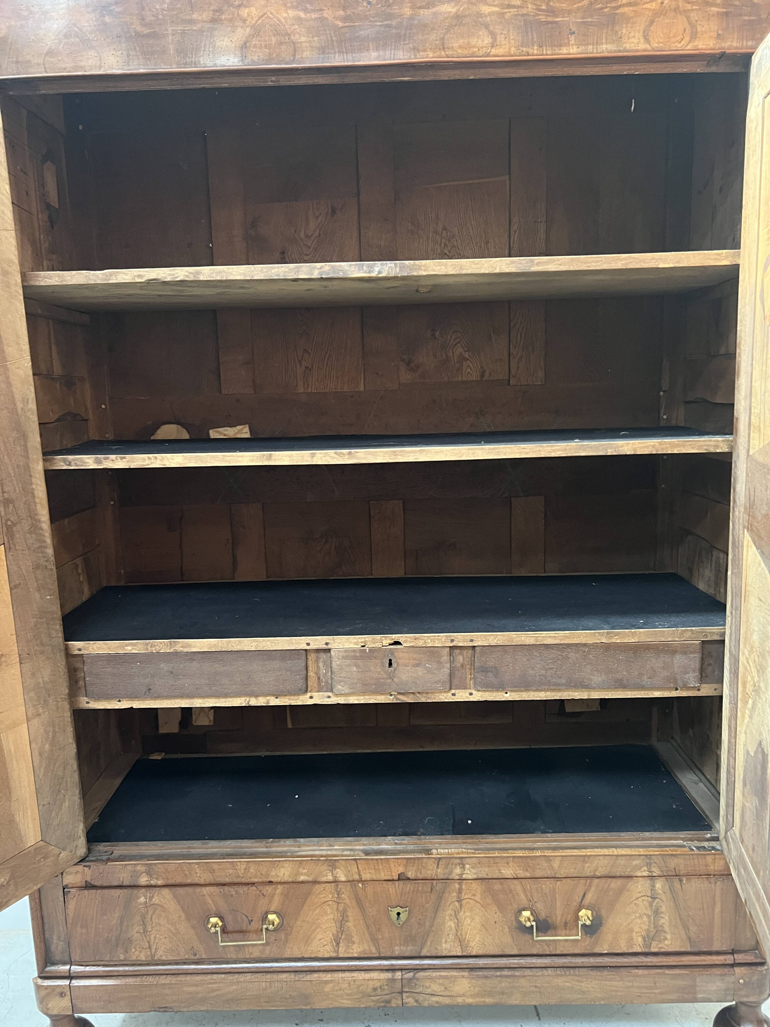 Napoleon III style wardrobe in solid walnut, 19th century