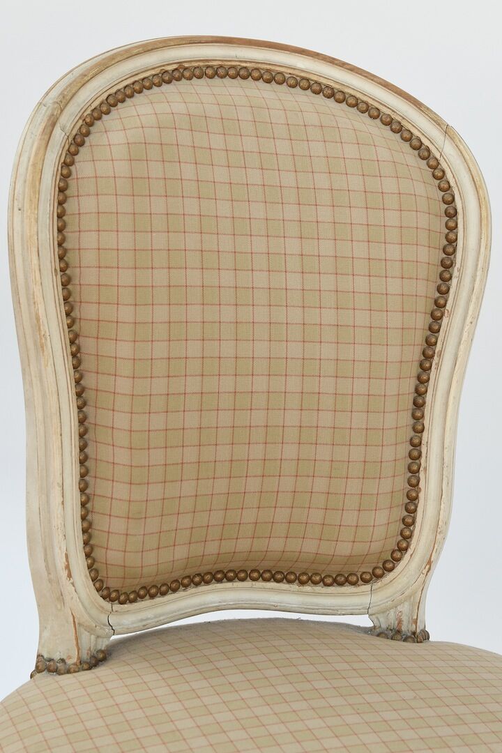 Set of 4 white chairs Louis XVI style