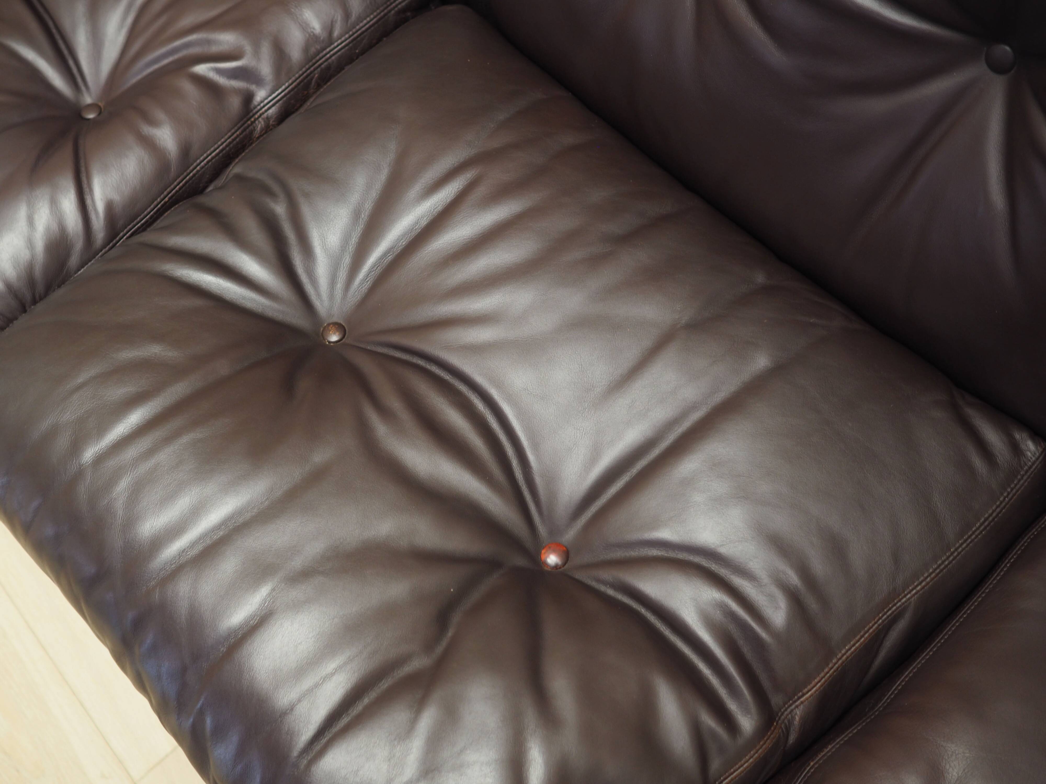 Leather living room set, Italian design, 60s, manufacturer: B&B Italia, designer: Tobia Scarpa