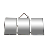 Miroir de barbier triptyque vintage