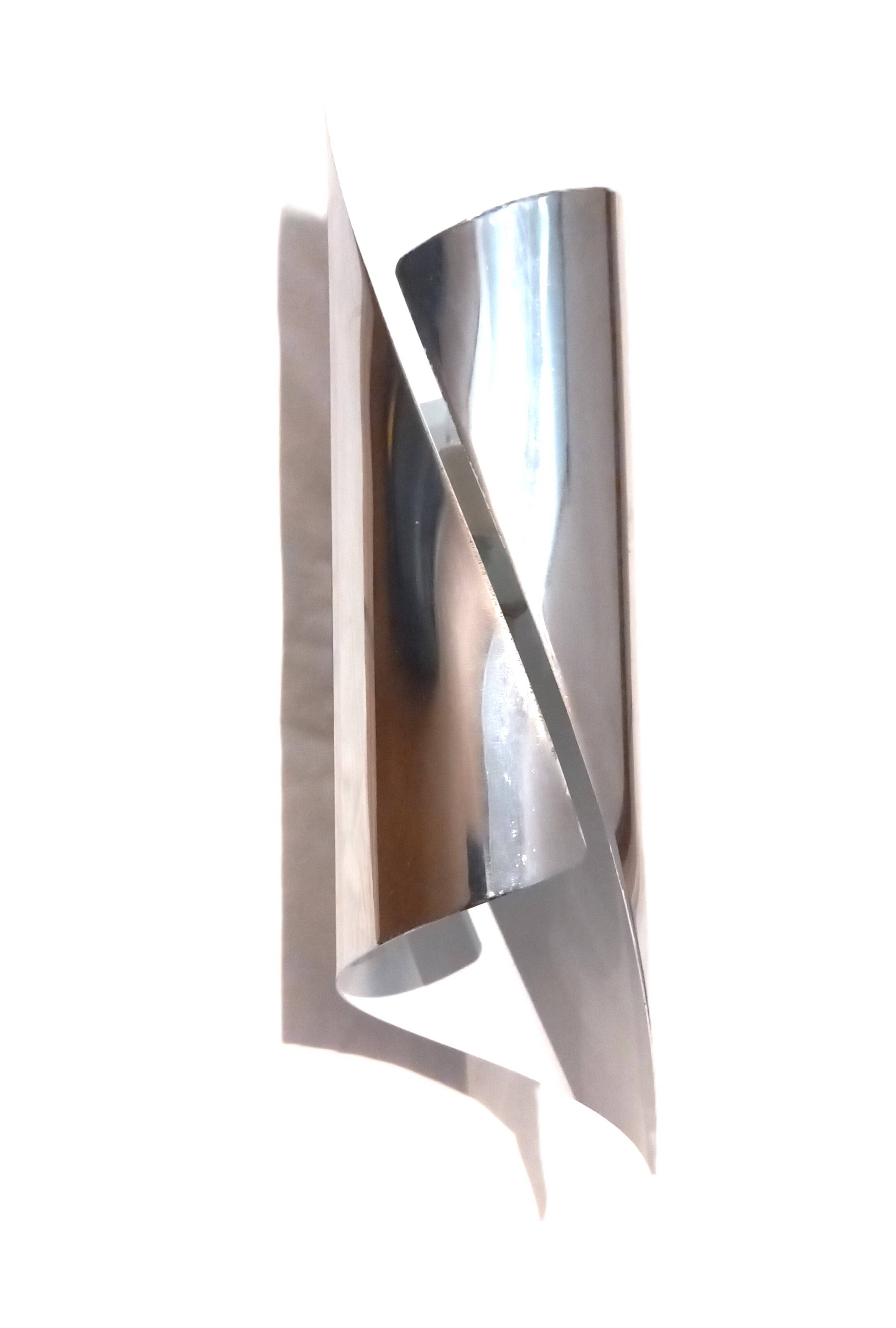 Metal cylinder wall light