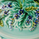 Lot of old majolica plates, flower décor, from Villeroy & Boch