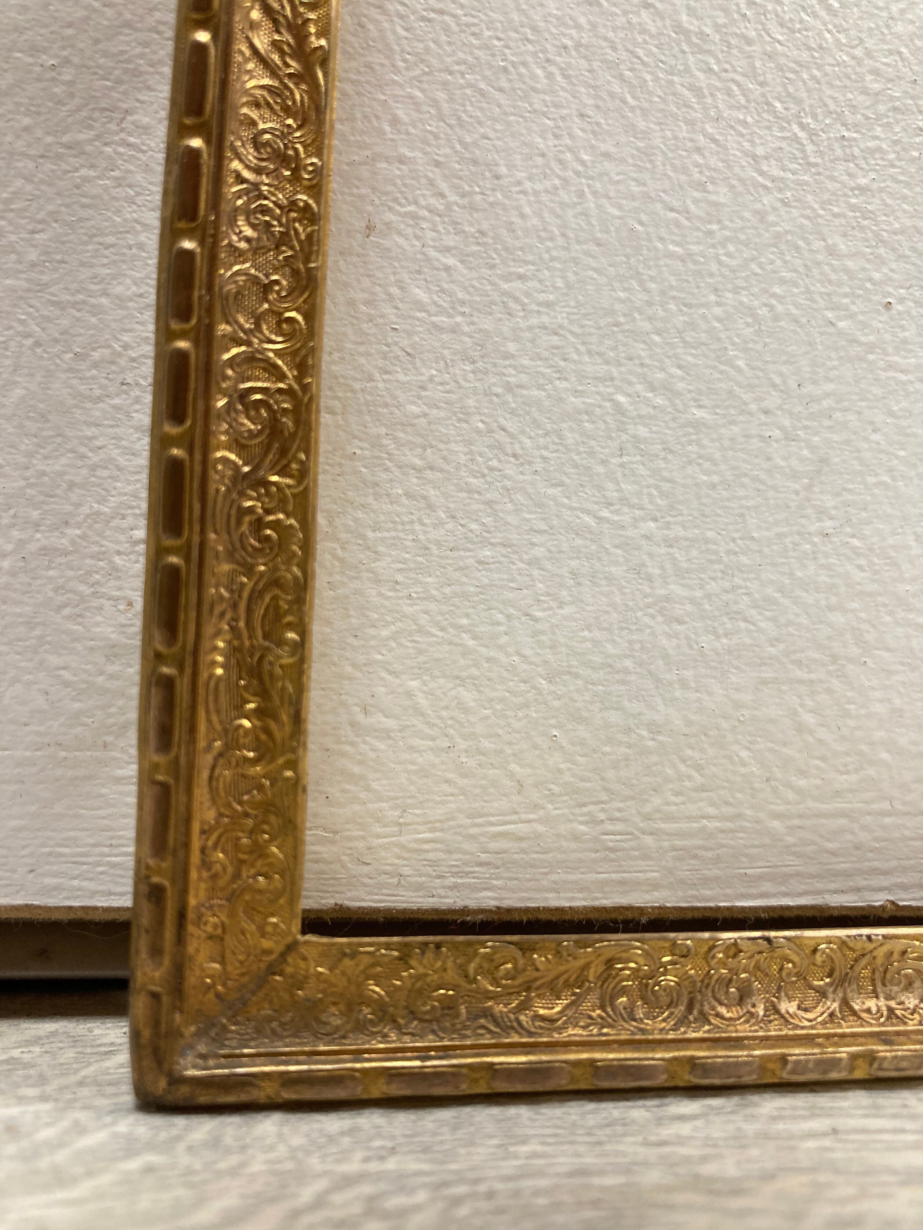 Pair of gold brass frames
