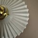 Vintage lampshade wall light in white opaline