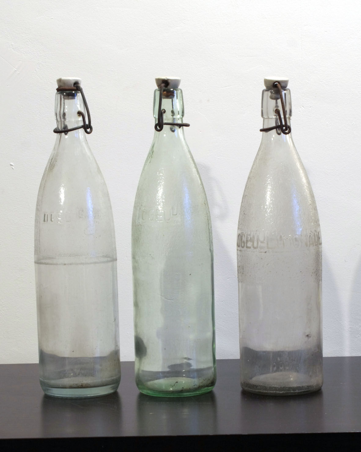 Vintage Ogeu lemonade bottles