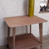 Table served legs compass with wheels 1950s