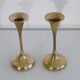 Pair of Danish brass candle holders by Hyslop 1970