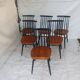 lot de 6 chaises Ilmari Tapiovaara modèle Fanette