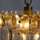 Murano glass and brass 'Palazzo' chandelier by Kalmar