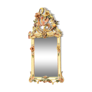 miroir en bois sculpté - vers