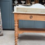 Antique pine and marble toilet furniture (renovated)