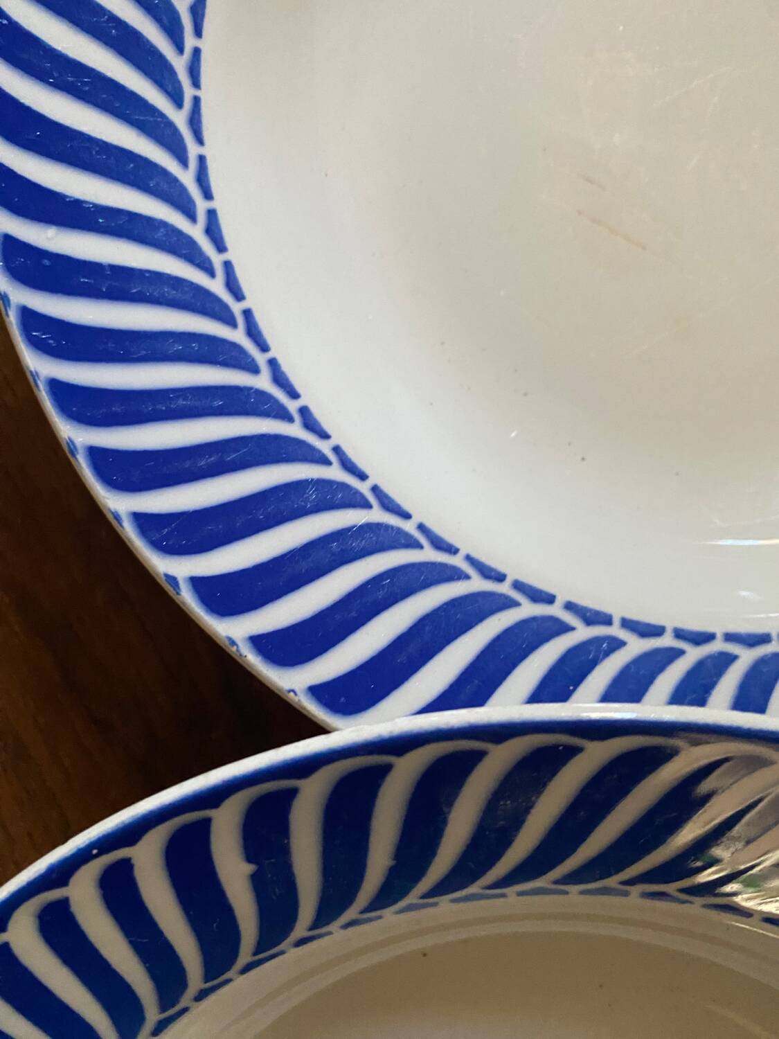 2 Jacquot Digoin Sarreguemines soup plates.