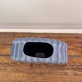 Blue ceramic shell vase