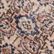 Tapis persan vintage en laine beige et bleu 4x7, tissé à la main, 116x198 cm