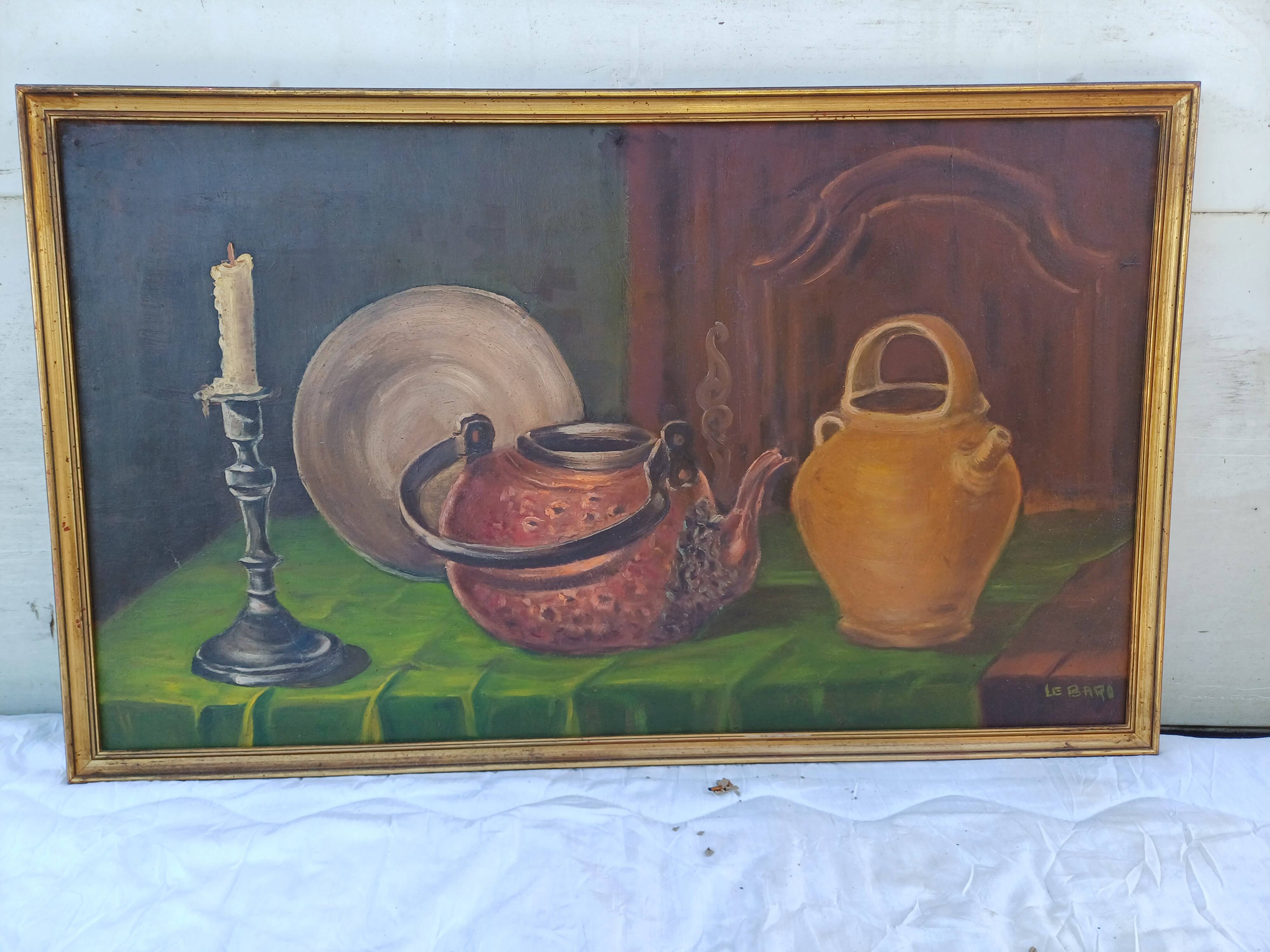 Oil on Panel “Still Life” by: Le Baro