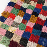 Moroccan Berber carpet Boucherouite 214x112cm