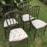 4 chaises Napoléon, chaises d'orchestre