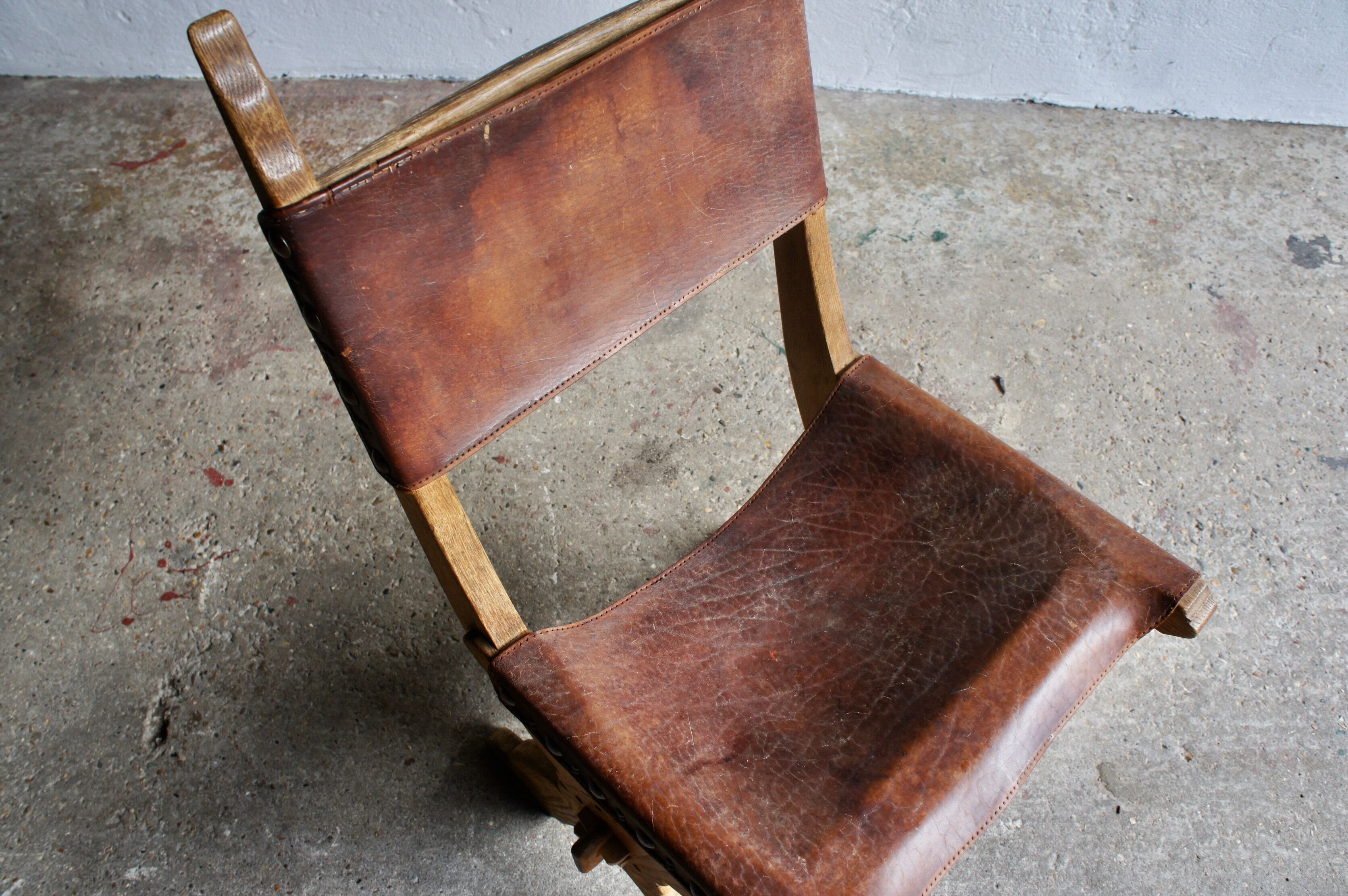 Pair of gothic style leather chairs