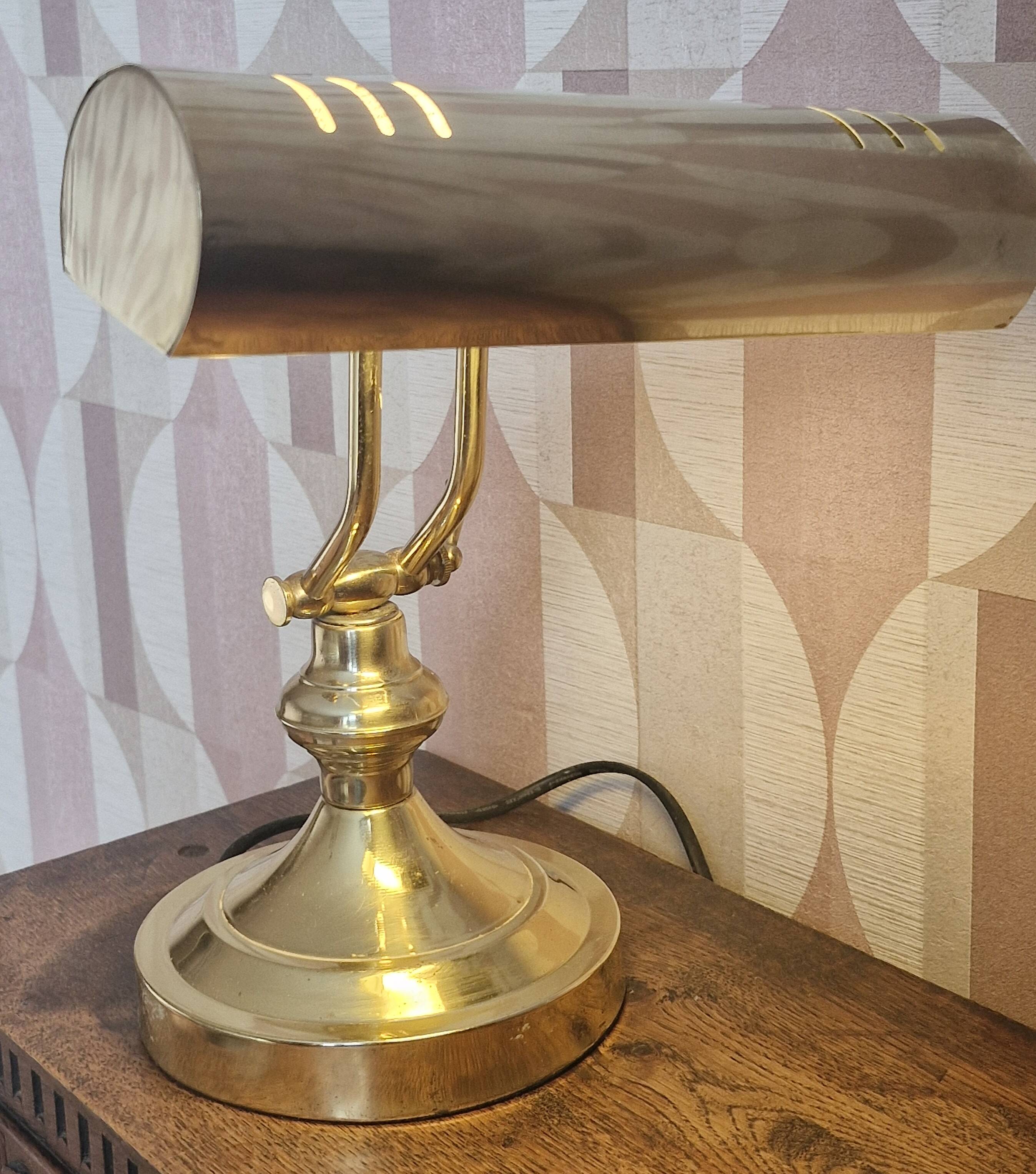 Brass notary or banker's lamp