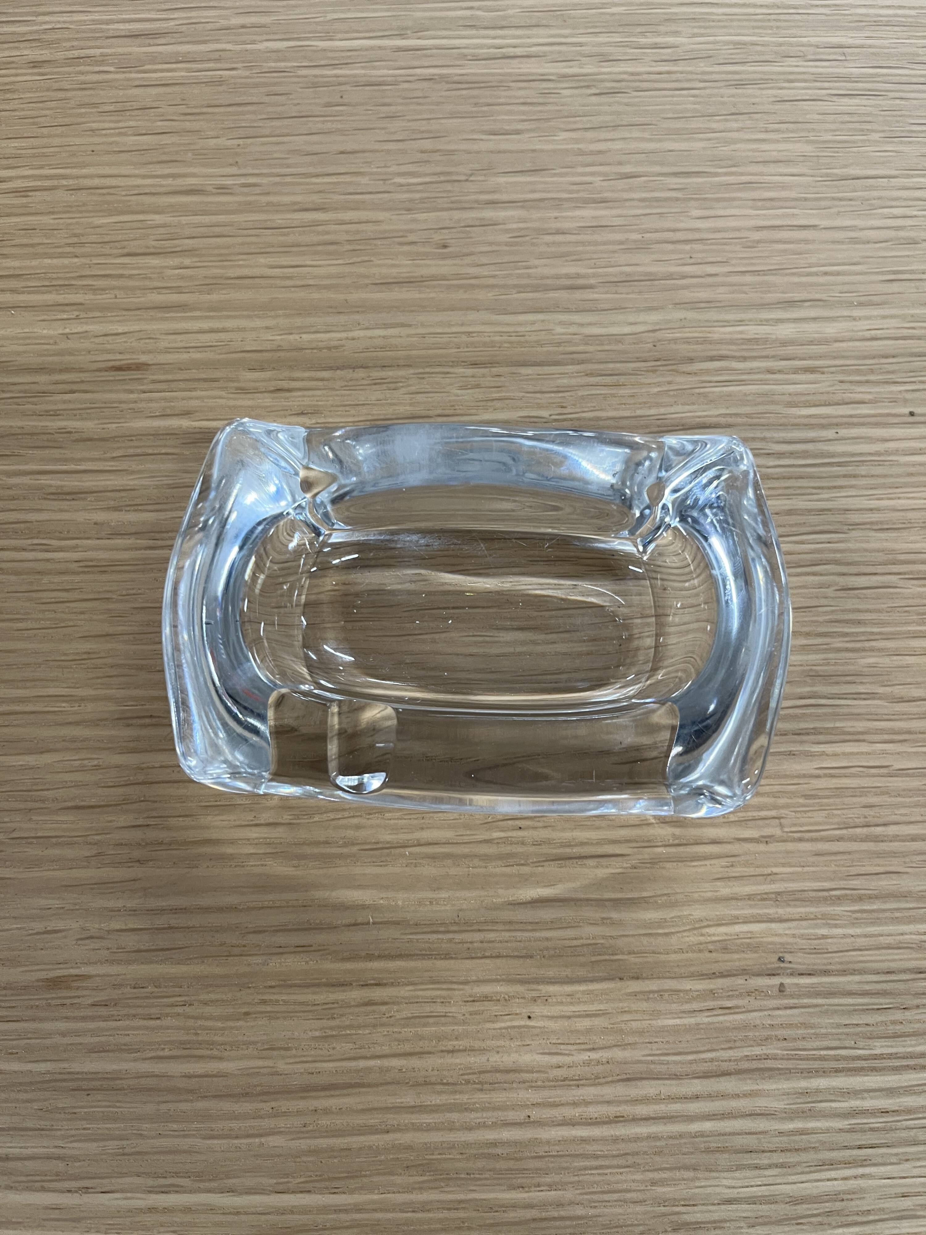 Daum crystal solo ashtray from France