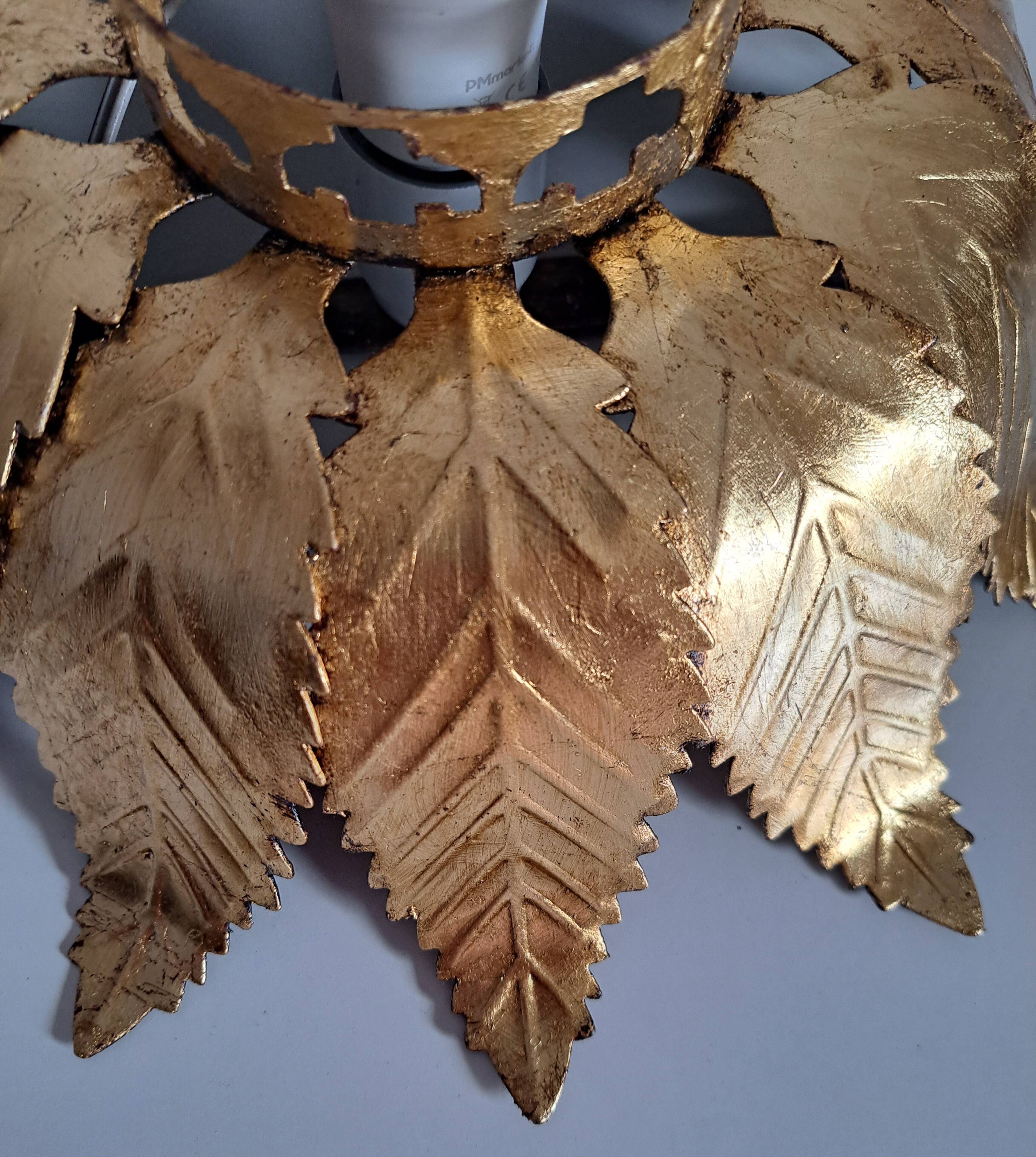 Gold metal ceiling light