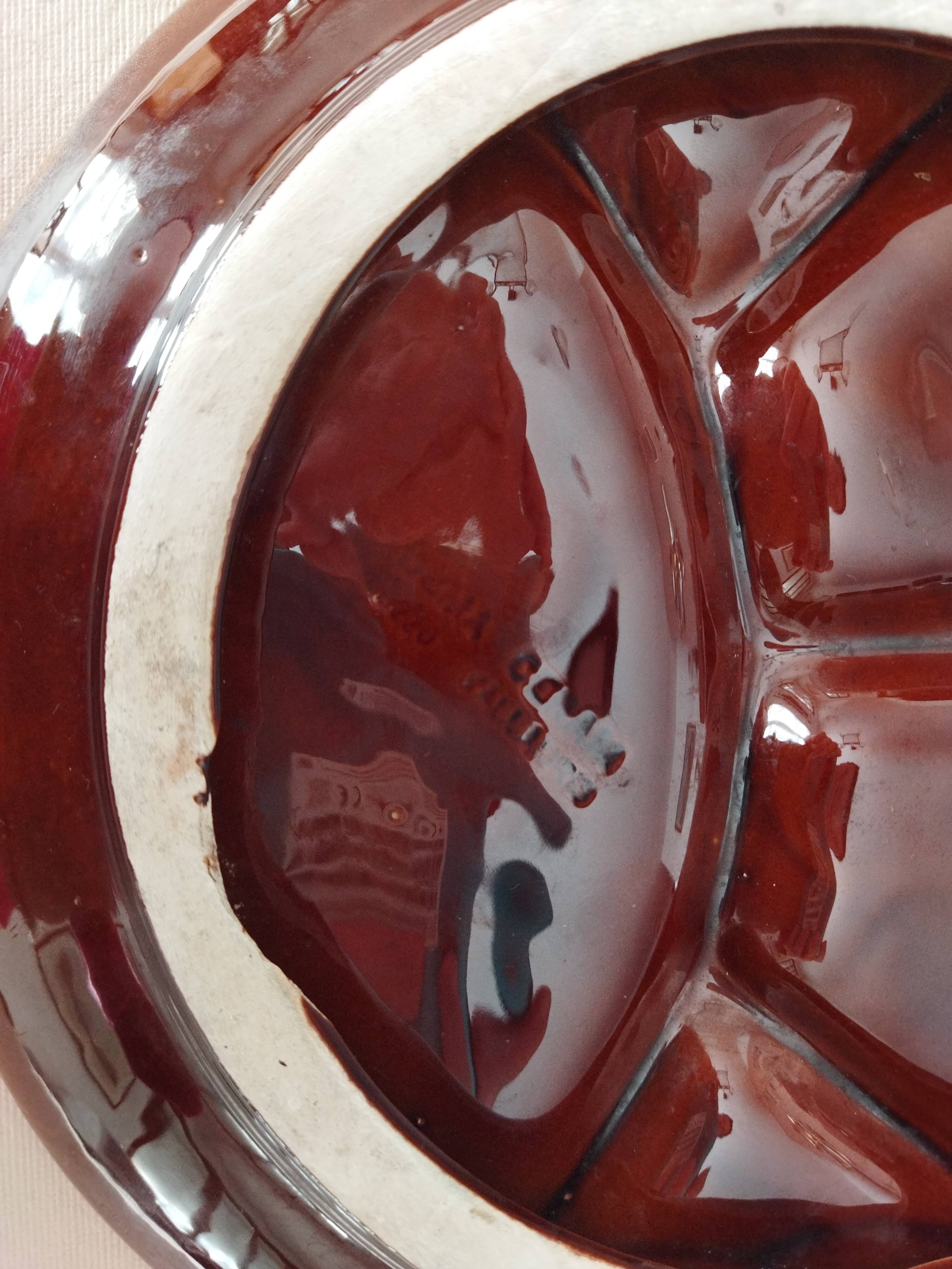 Compartmentalized plate Dema Ceram Vallauris