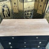 Restored Black Empire period chest of drawers