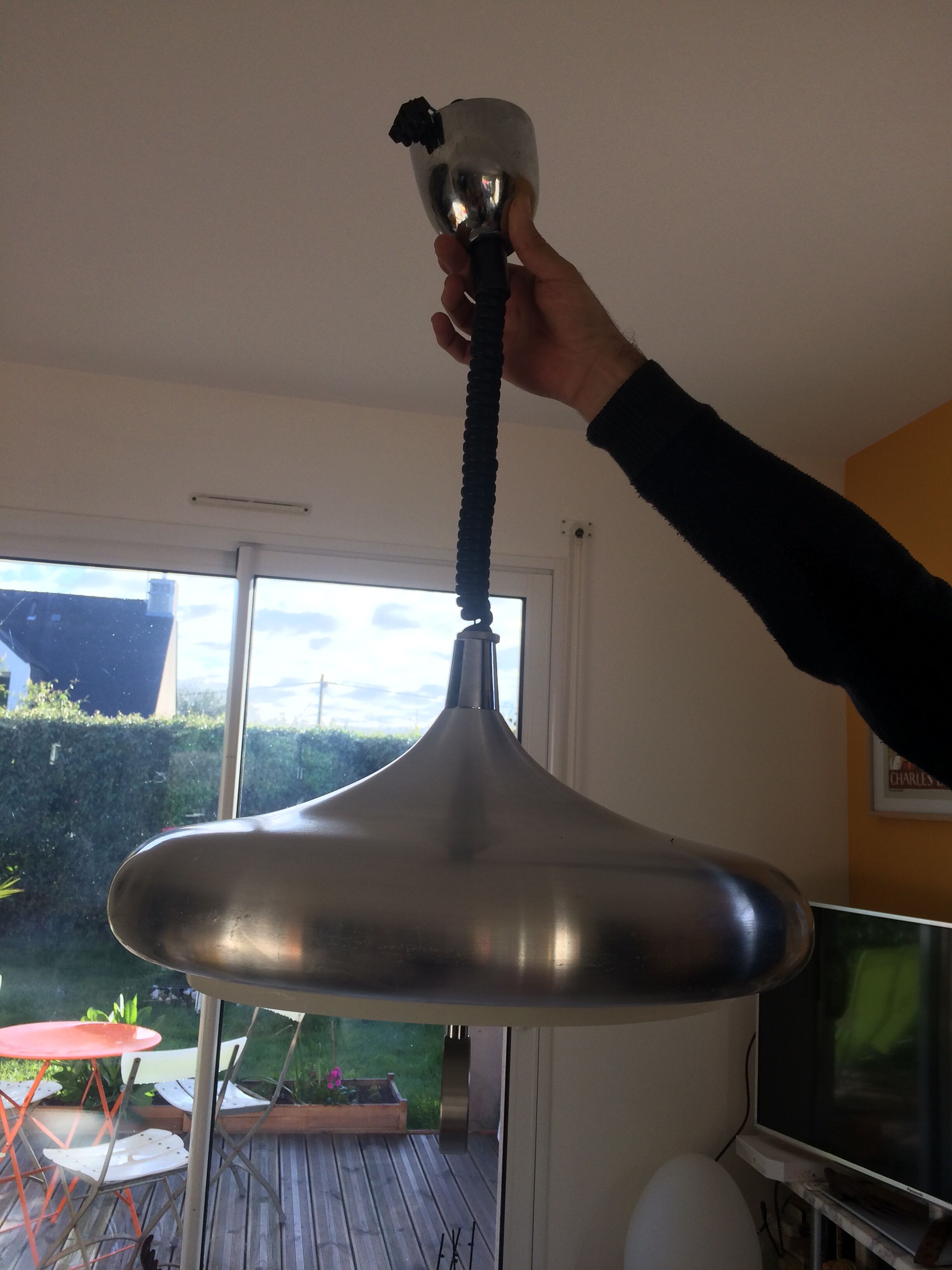Round hanging lamp years 70.3 ligh t