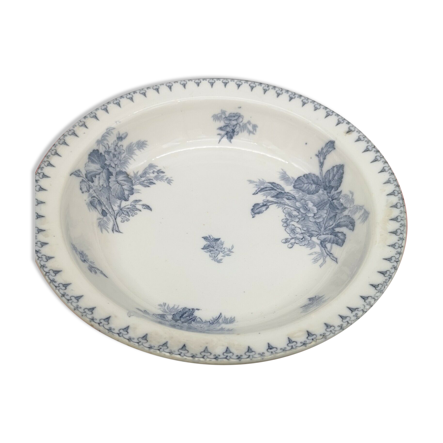 Earthenware dish Sarreguemines model Flora