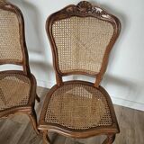 Pair of Louis XV style caned chairs