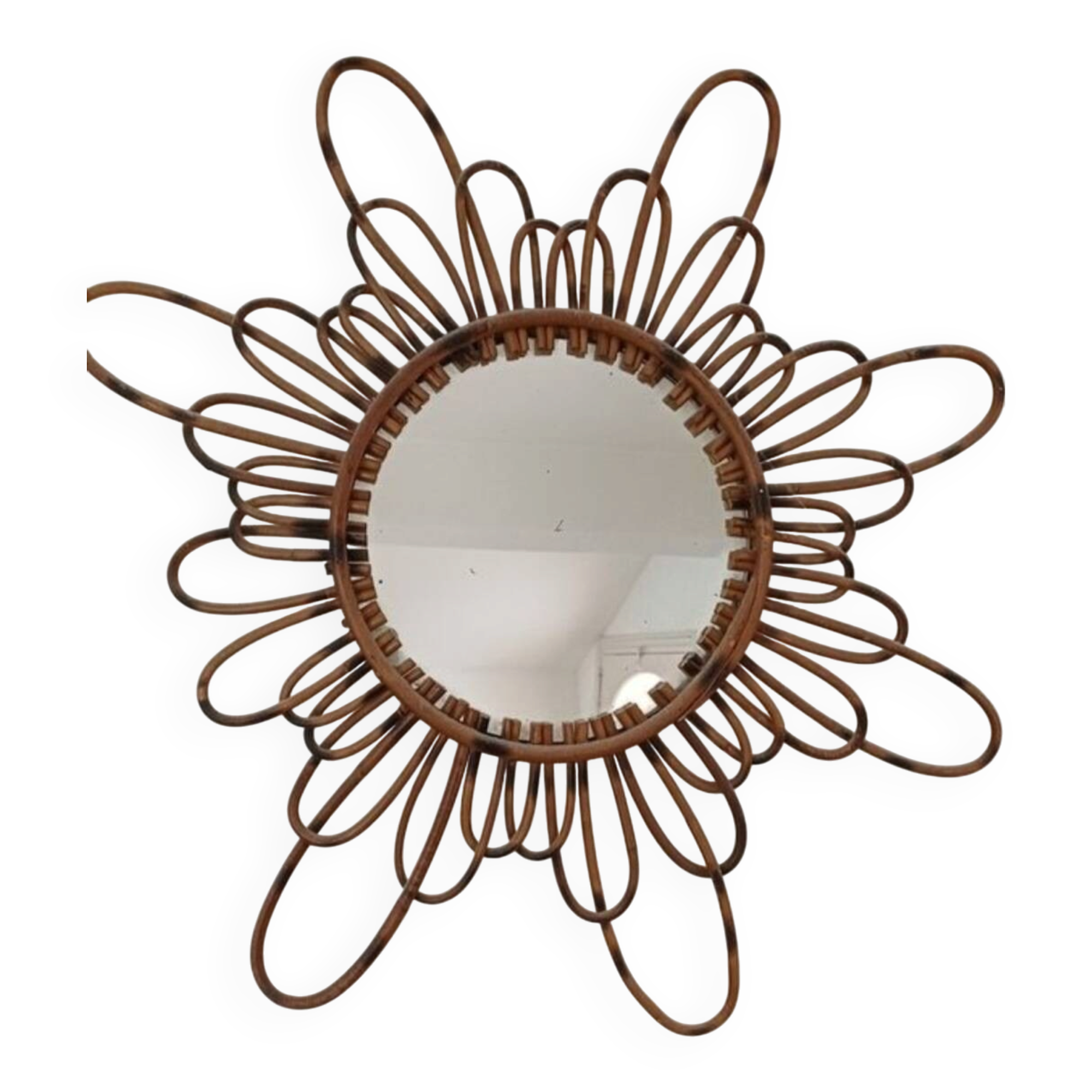 Rattan mirror