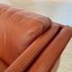 Canapé vintage danois rétro Skalma pour 2 personnes en cuir cognac