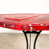 Vintage industrial metal bistro table