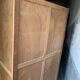 Parisian art deco glass cabinet in raw wood