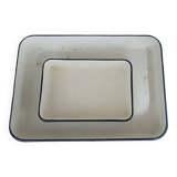Set of two enameled laboratory/dentist/doctor trays