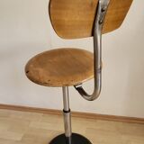 Tabouret industriel télescopique, Mirima, France vers 1950